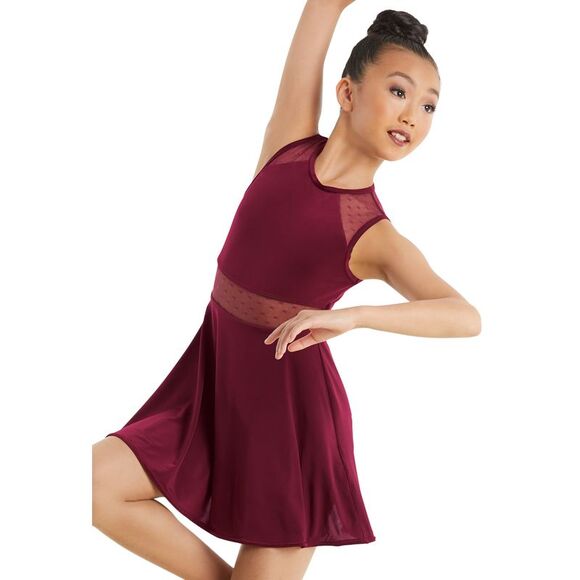 Dance Costume Balera D11099 Burgundy Small Adult Contemporary Lace